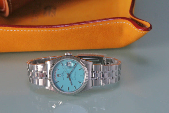 Tudor Prince Date-Day 36mm Tiffany blue watch
