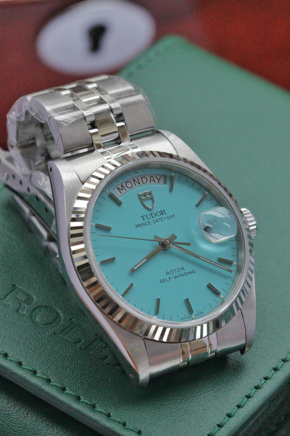 Tudor Prince Date-Day 36mm Tiffany blue watch