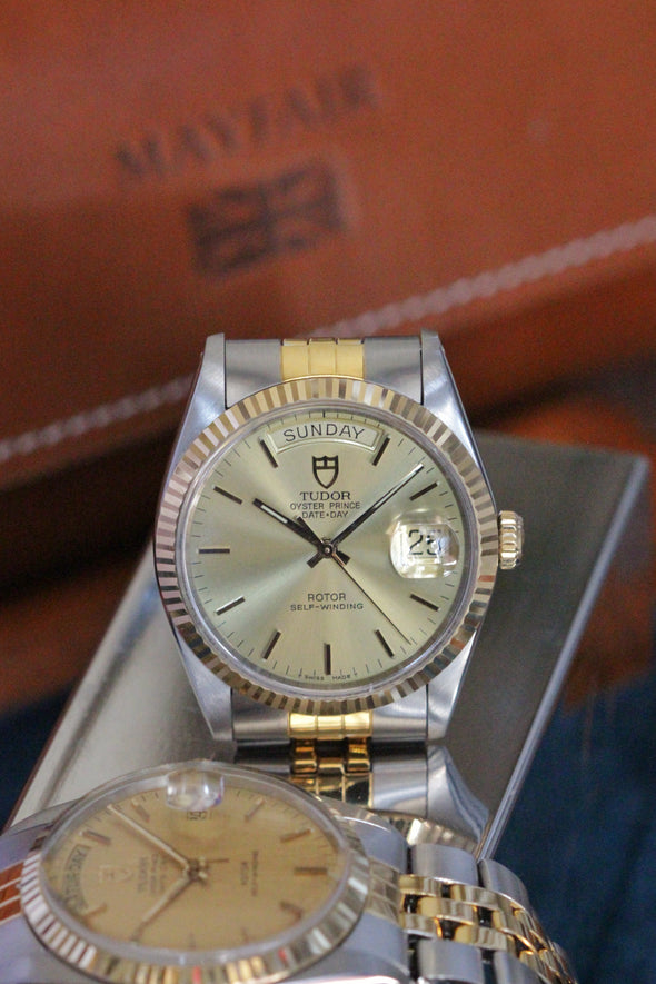 Tudor Vintage Oyster Date 76213 Gold Dial watch 1990 Circa