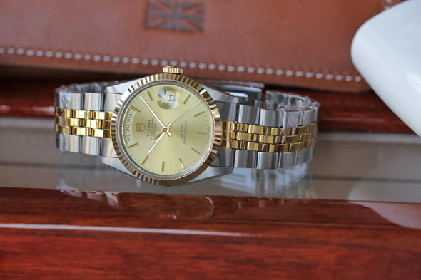 Tudor Vintage Oyster Date 76213 Gold Dial watch 1990 Circa