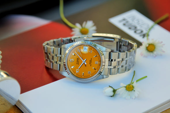 Tudor Prince Date 74034 rare yellow dial Watch