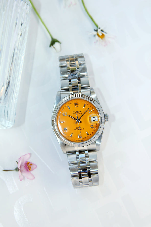 Tudor Prince Date 74034 rare yellow dial Watch