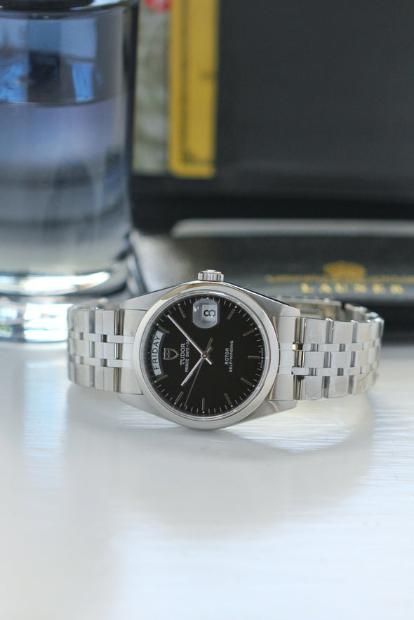Tudor Prince Date-Day 76200 Black Dial watch full-set