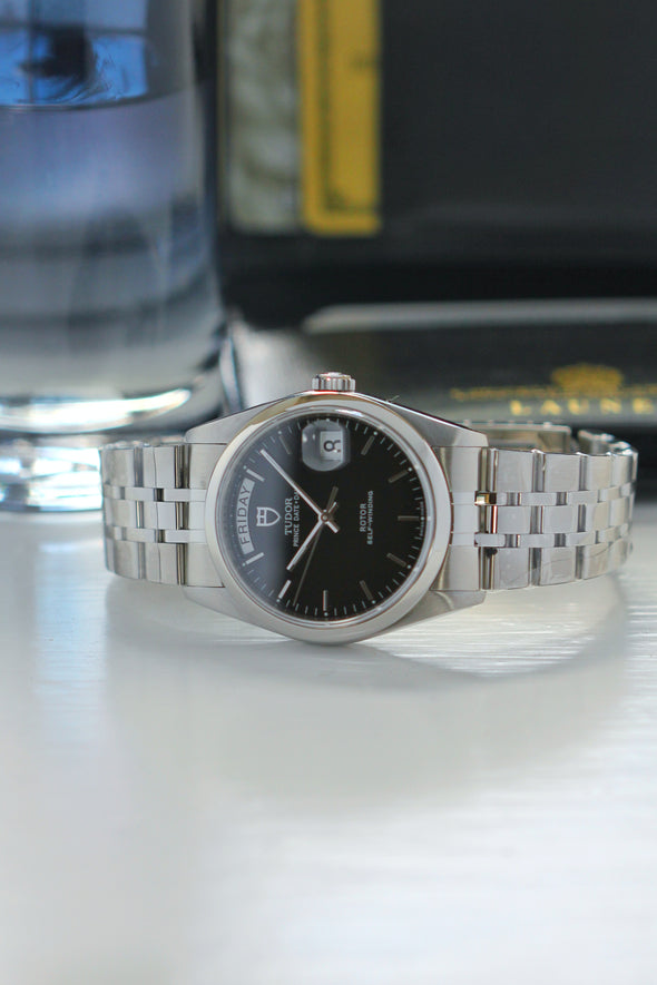 Tudor Prince Date-Day 76200 Black Dial watch full-set
