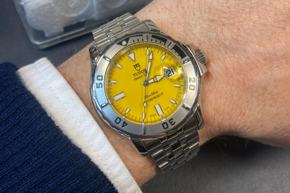 Tudor Hydronaut 89190P Yellow dial watch