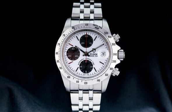 Tudor Prince Date Chronograph 79280 Mini Daytona Rare Panda Dial