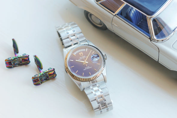 Tudor Prince Day-Date 76214 rare blue dial Watch