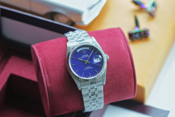 Tudor Prince Day-Date 76214 rare blue dial Watch