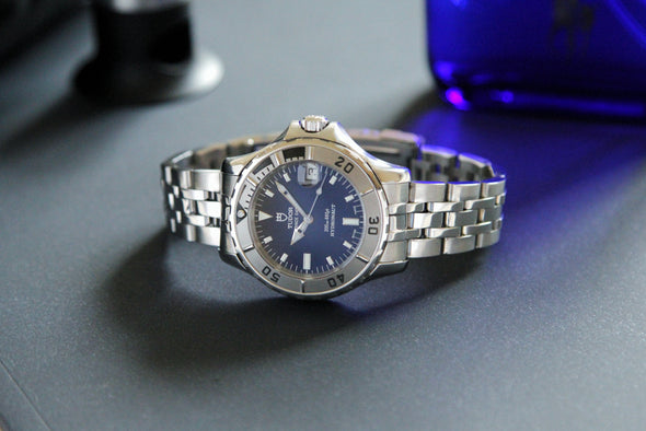 Tudor Prince Date Hydronaut rare blue dial watch