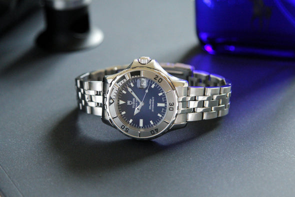 Tudor Prince Date Hydronaut rare blue dial watch