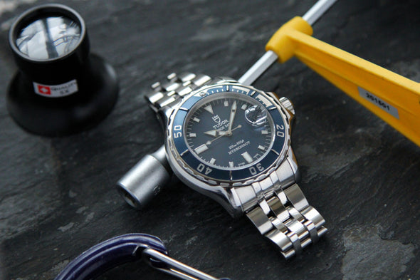 Tudor Hydronaut 89190P blue dial watch