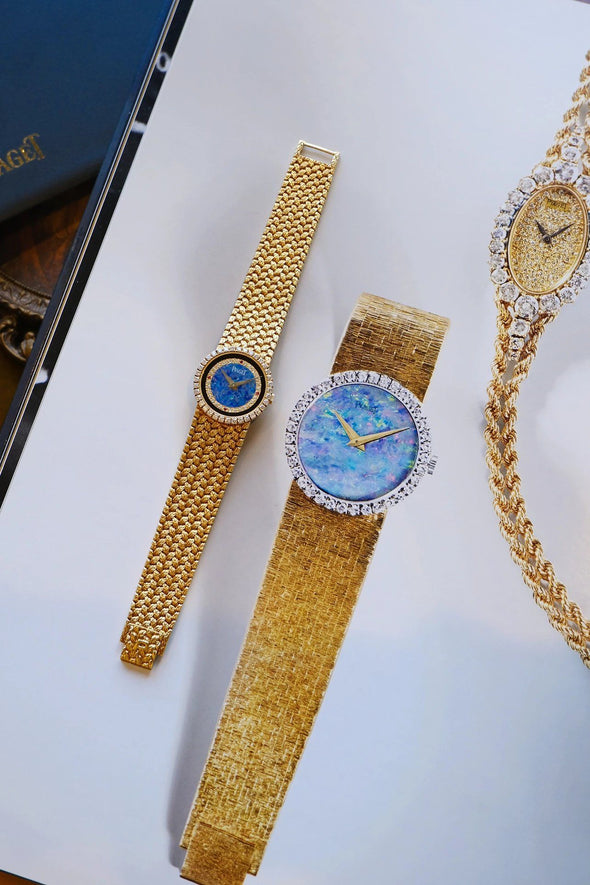Piaget Opal Black Agate Diamonds 18 Karat Gold watch
